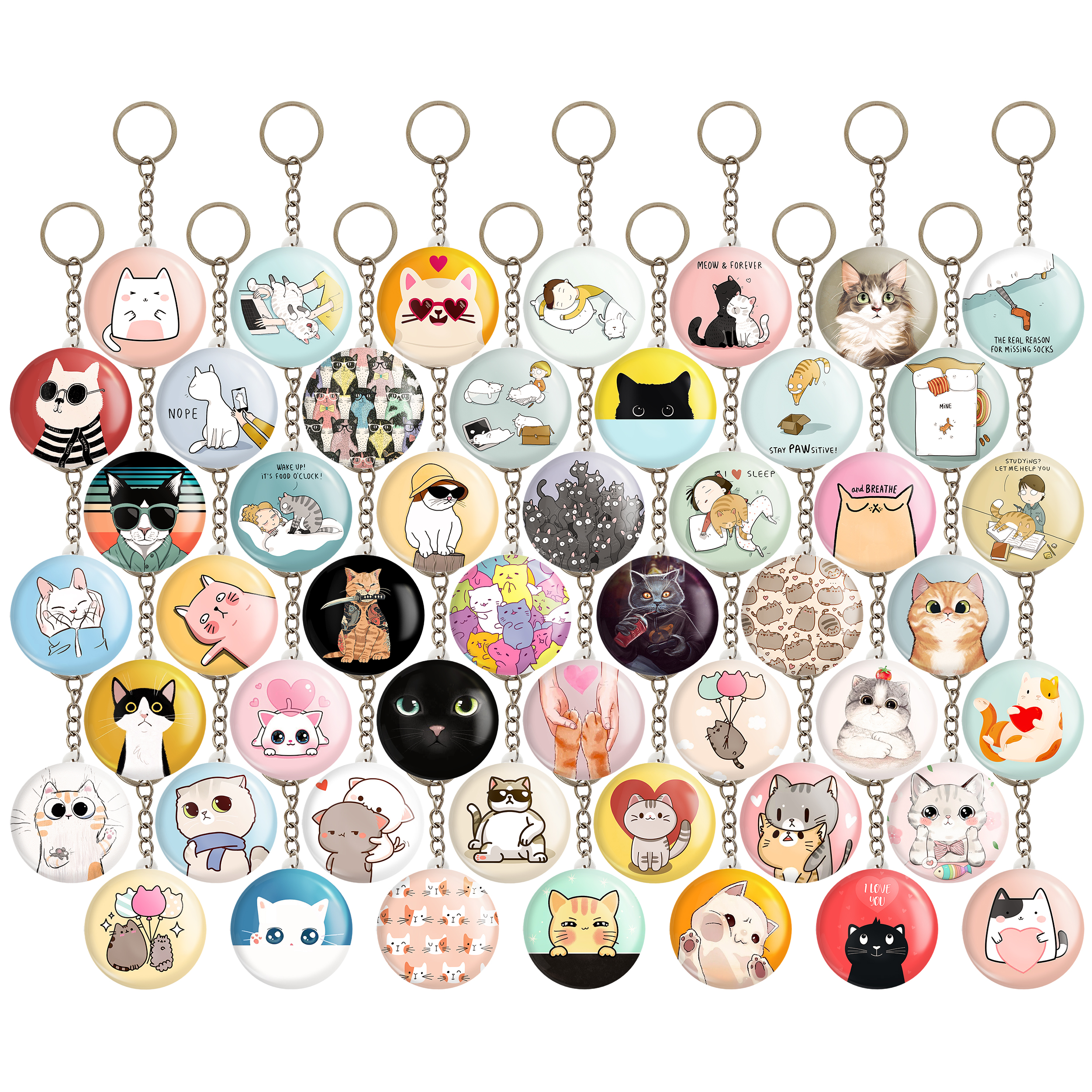 جاکلیدی خندالو مدل گربه Cat کد 94 مجموعه 49 عددی