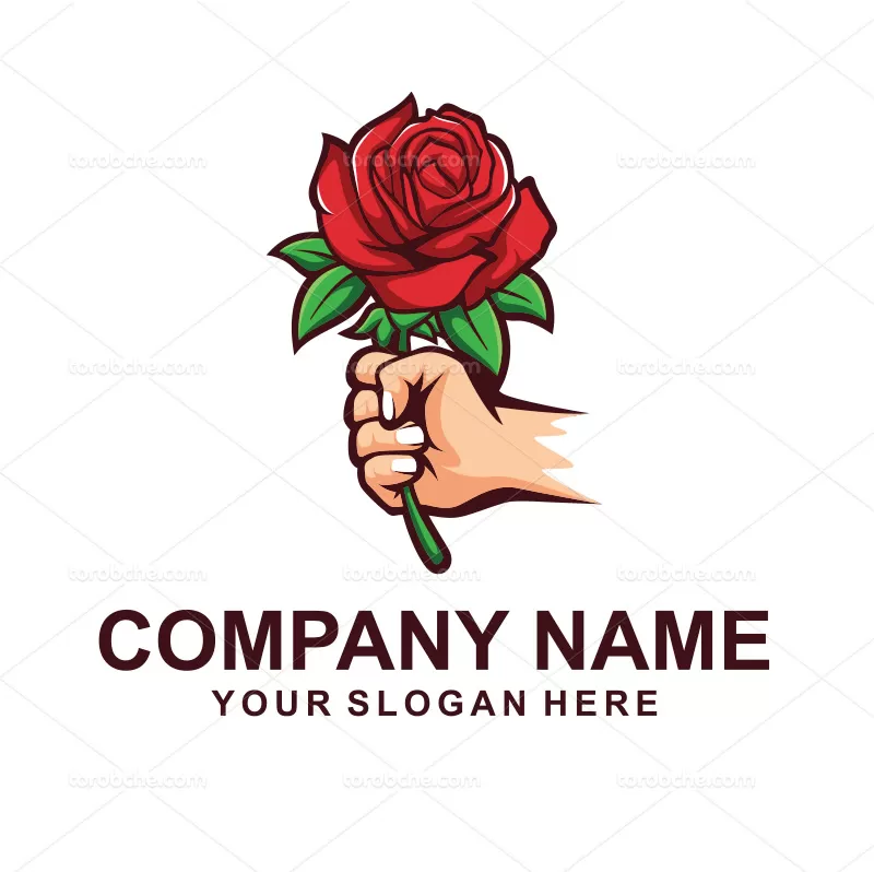 وکتور لوگو گل رز | گرافیک با طعم تربچه