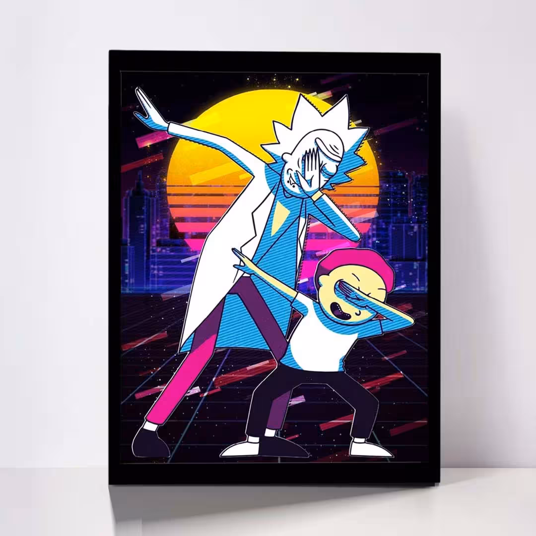 تابلو مدل Rick &amp; Morty کد F-1030