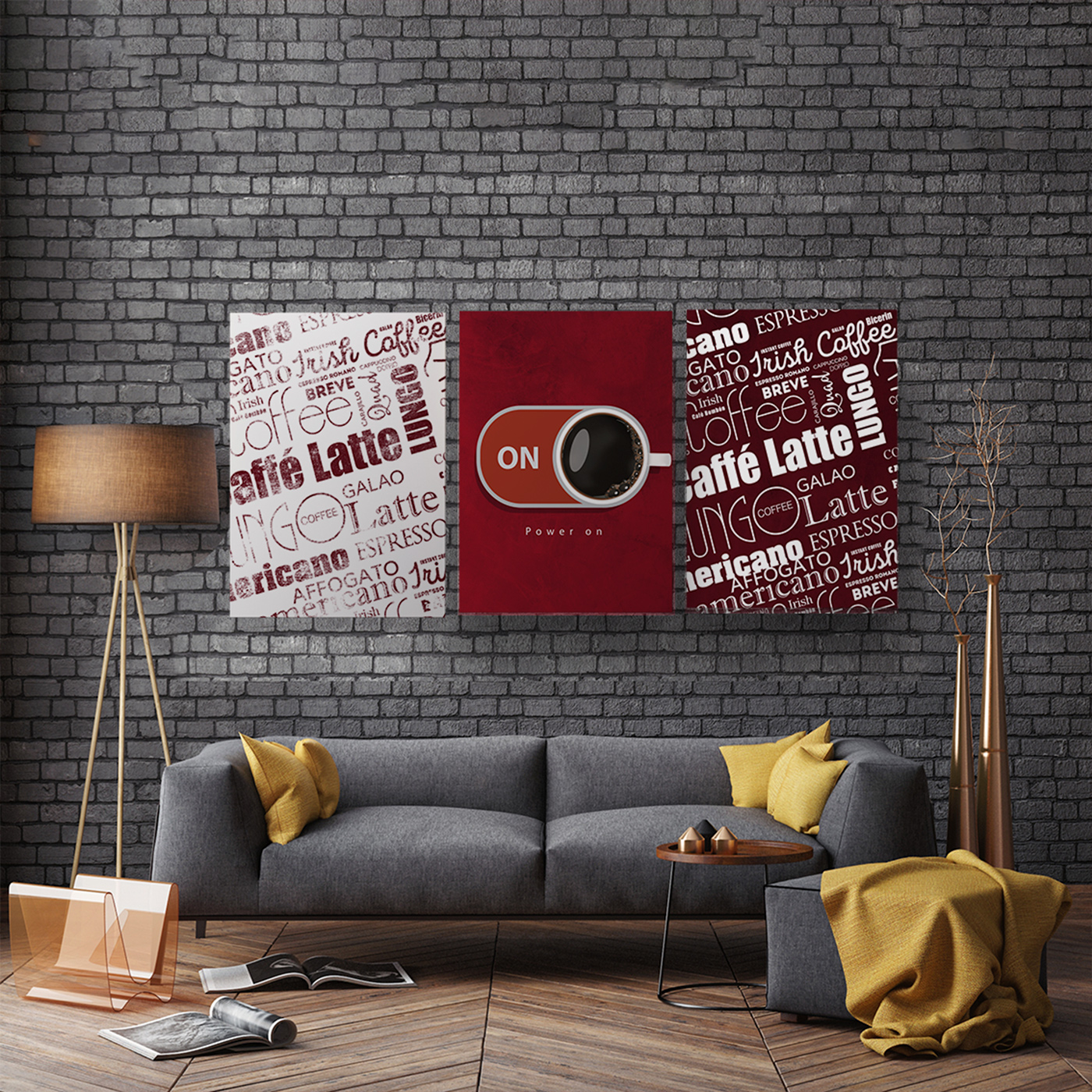 قاب عکس سه تیکه شاسی طرح کافه TA-1039