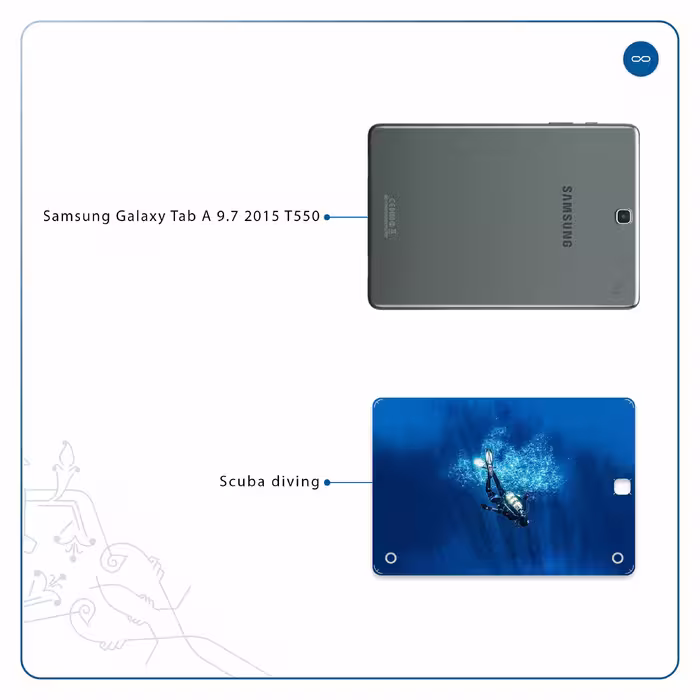 برچسب پوششی ماهوت مدل Scuba Diving مناسب برای تبلت سامسونگ Galaxy Tab A 9.7 2015 T550