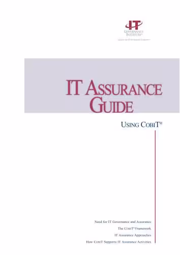 خرید و دانلود نسخه کامل کتاب IT Assurance Guide: Using COBIT