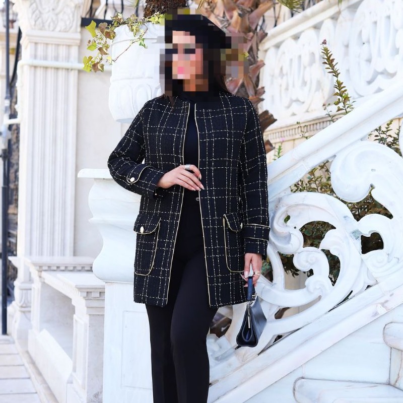 پالتو مزونی شیک و زیبا 

جنس پارچه شانل ترک درجه یک