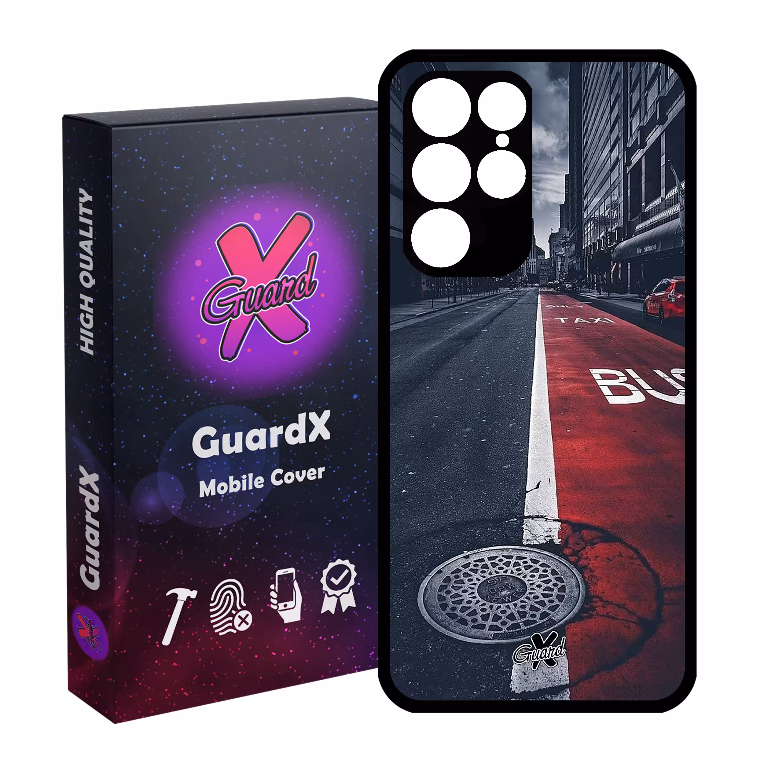 کاور گارد ایکس طرح Street مدل Glass10076 مناسب برای گوشی موبایل سامسونگ Galaxy S22 Ultra