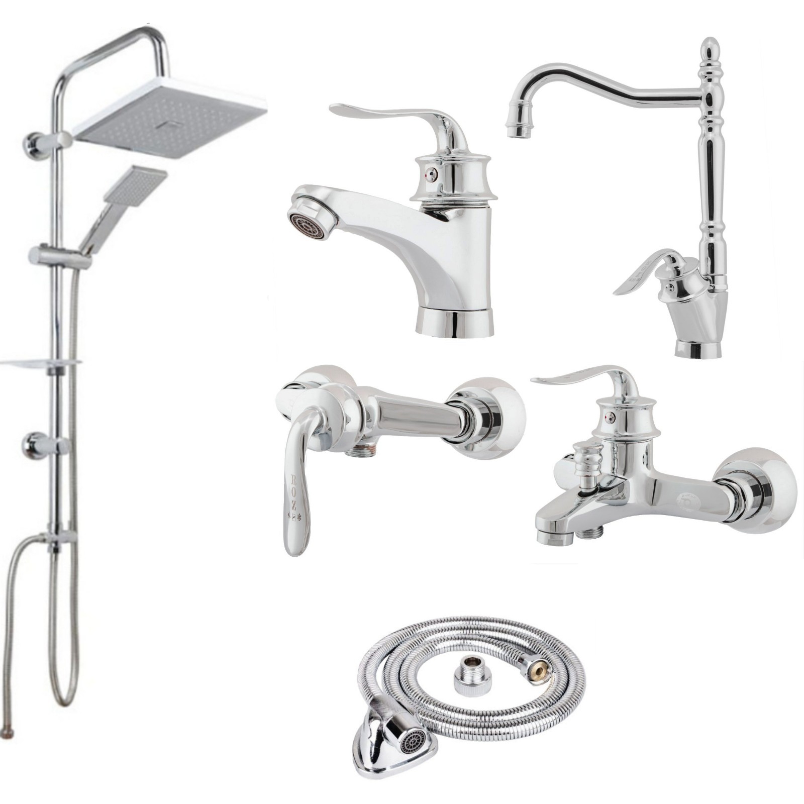 ست شیرآلات شیرآلات  رز مدل هلنا نایت مجموعه 6 عددی