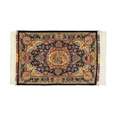 فرش دستبافت یک ونیم متری مدل ابریشم سالاری کد A20