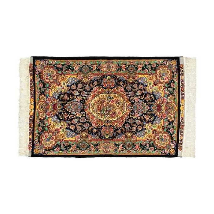 فرش دستبافت یک ونیم متری مدل ابریشم سالاری کد A20