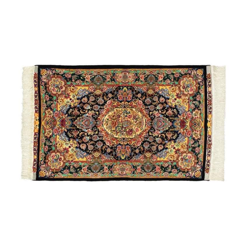 فرش دستبافت یک ونیم متری مدل ابریشم سالاری کد A20