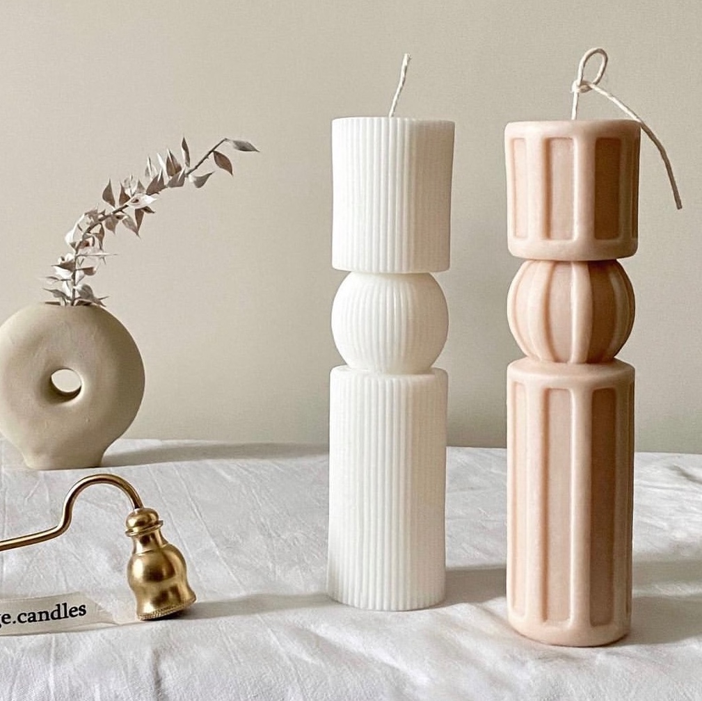 ست دو عددی شمع استوانه یک توپ