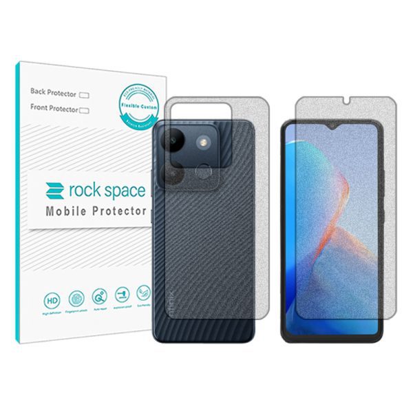 گلس صفحه نمایش و پشت گوشی اینفینیکس Smart 7 مدل نانو هیدروژل مات برند راک اسپیس کد ss