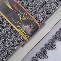 یراق نوار 2.5 نقره ای سیاه قلم کد 507