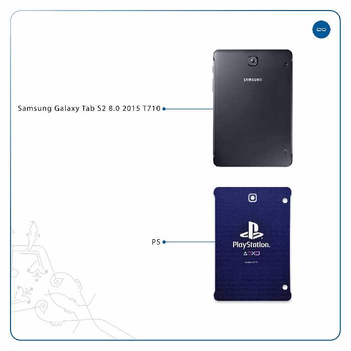 برچسب پوششی ماهوت مدل PS مناسب برای تبلت سامسونگ Galaxy Tab S2 8.0 2015 T710