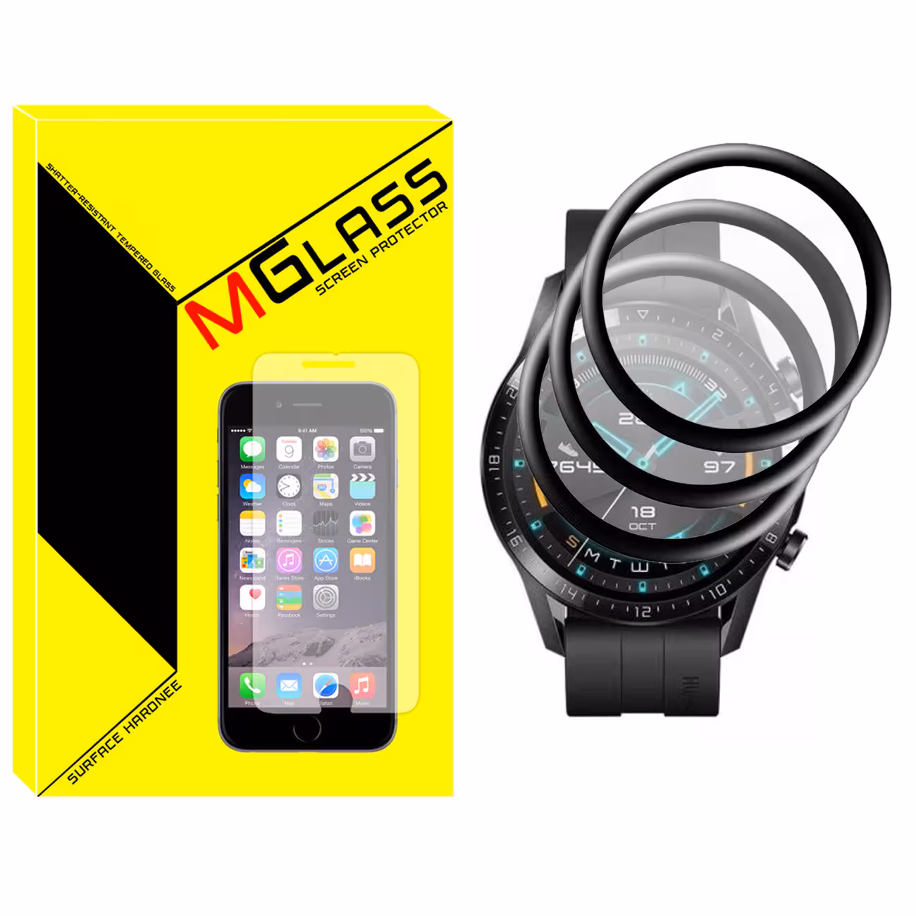 محافظ صفحه نمایش نانو ام گلس مدل NMG مناسب برای ساعت هوشمند هوآوی Watch GT2 46mm بسته سه عددی