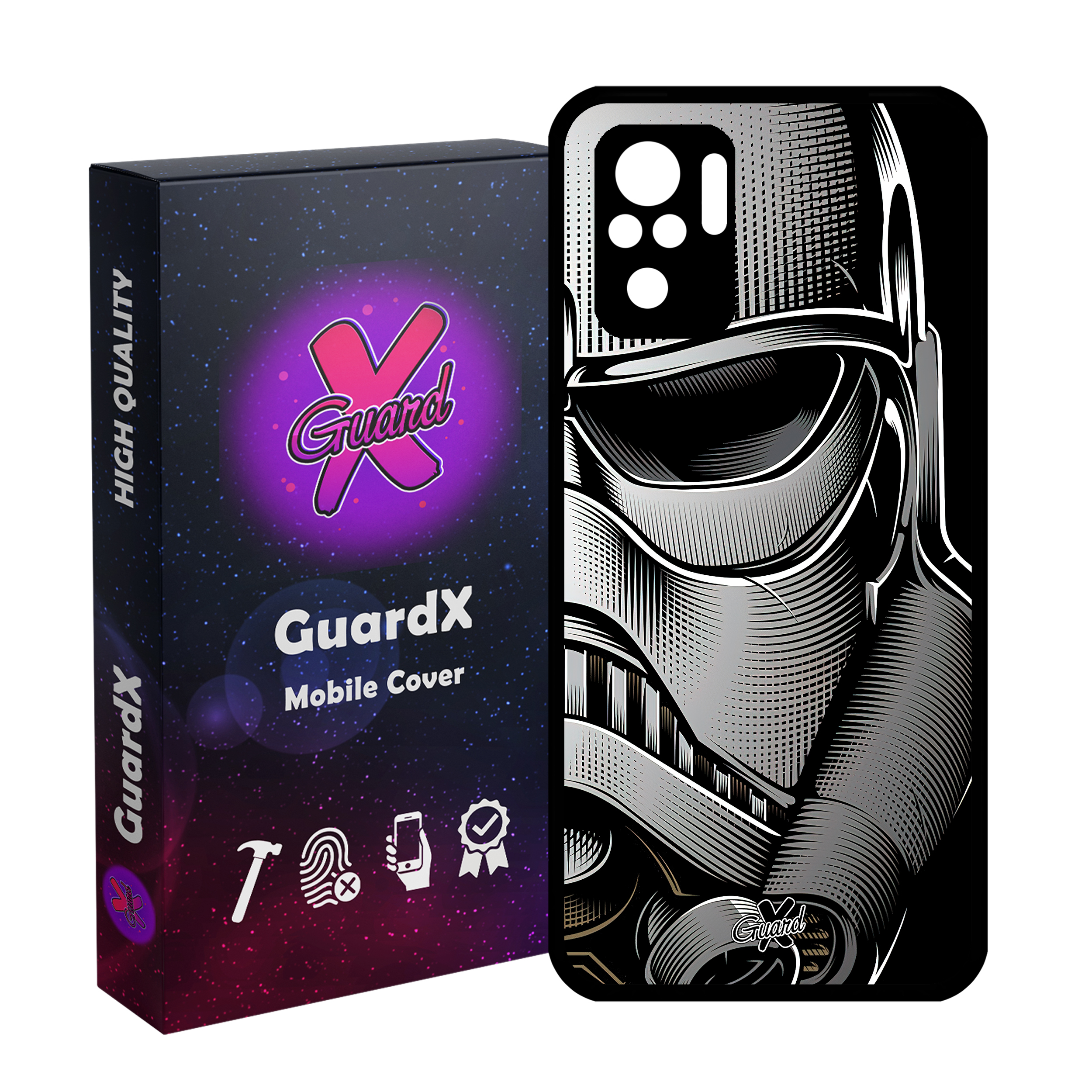 کاور گارد ایکس طرح جنگ ستارگان مدل Glass10454 مناسب برای گوشی موبایل شیائومی Redmi Note 10 4G/Redmi Note 10S