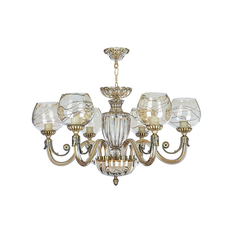 لوستر ۶ شعله چشمه نور کد C3334/6-AO