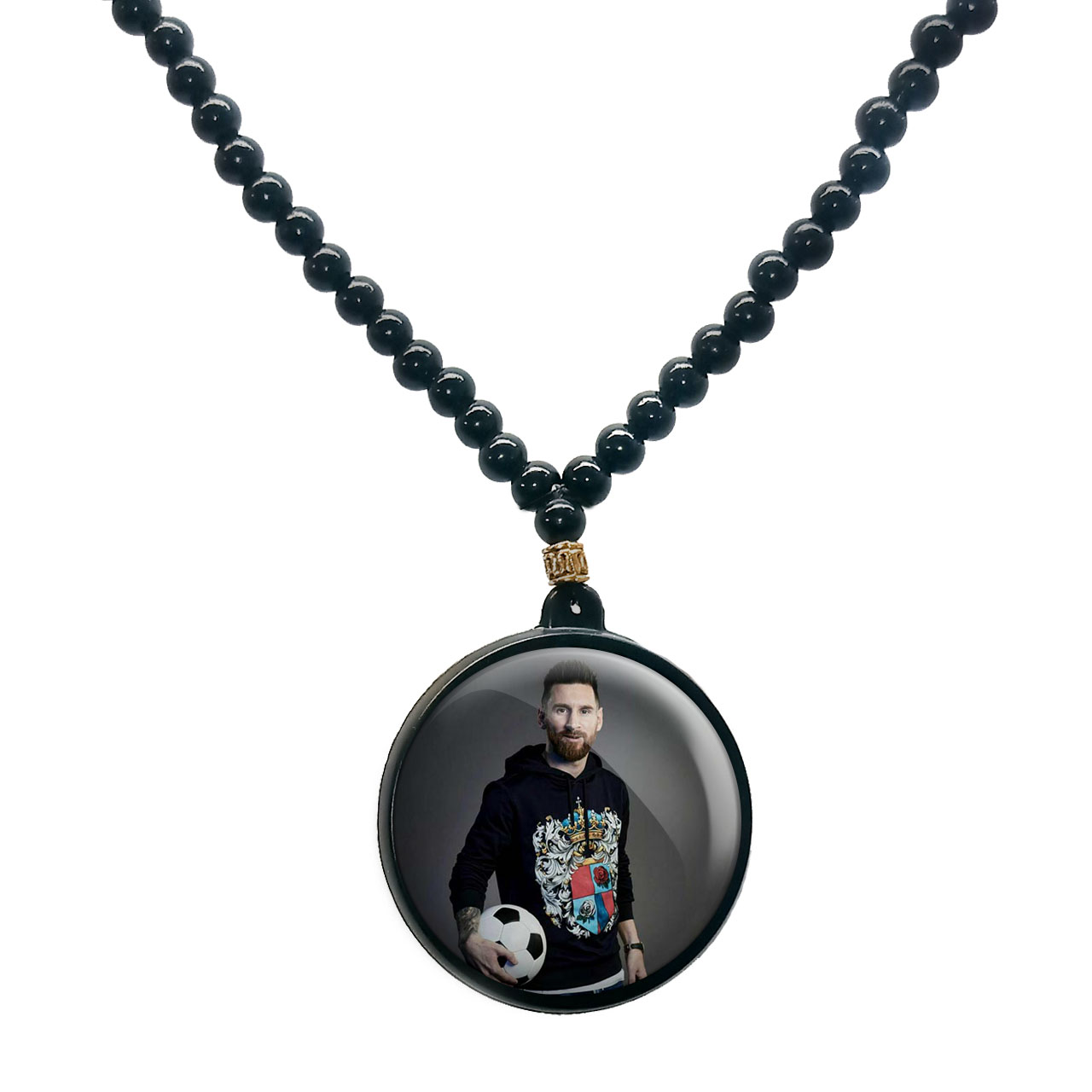 گردنبند پرمانه طرح مسی کد pmd.8698 مدل دو طرفه