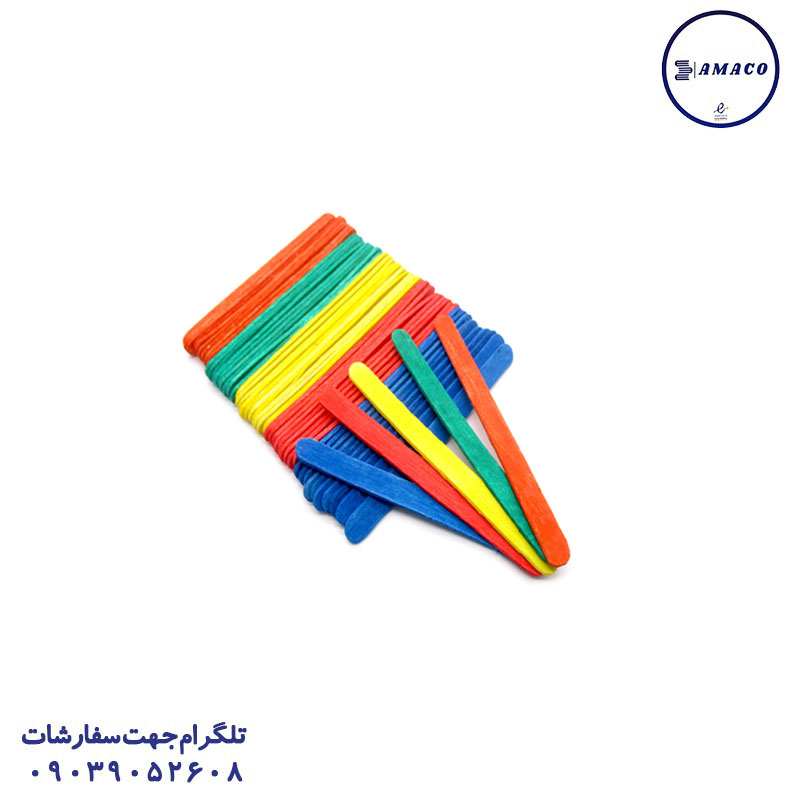 چوب بستنی رنگی مینی1 سانت