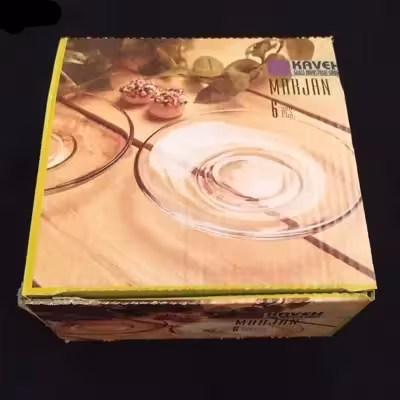 نعلبکی بلور کاوه مدل مرجان کد 0063 بسته 6 عددی 