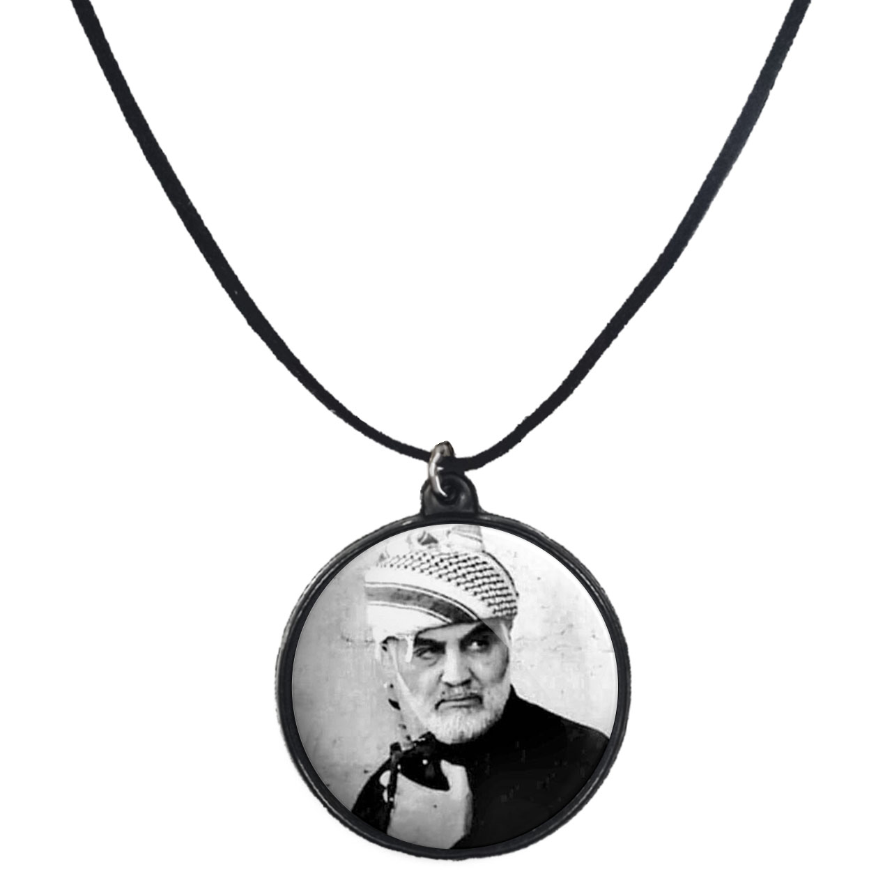 گردنبند پرمانه طرح سردار سلیمانی کد pmb.6535 مدل دو طرفه