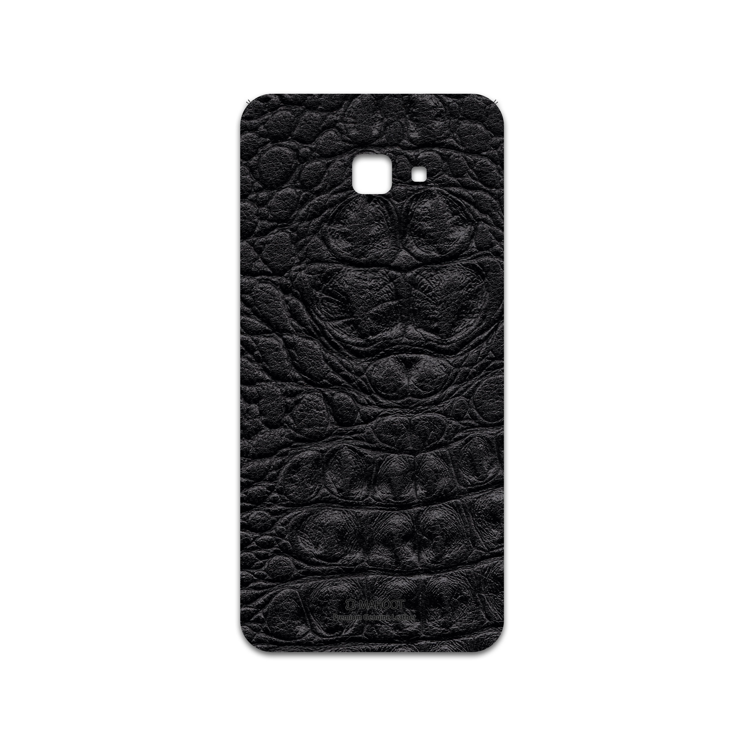 برچسب پوششی ماهوت مدل Black-Crocodile-Leather مناسب برای گوشی موبایل سامسونگ Galaxy J4 Core