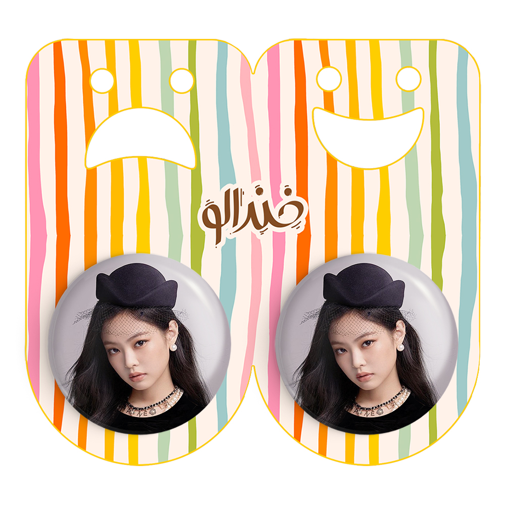 پیکسل خندالو مدل جنی بلک پینک کد 14103 به همراه مگنت