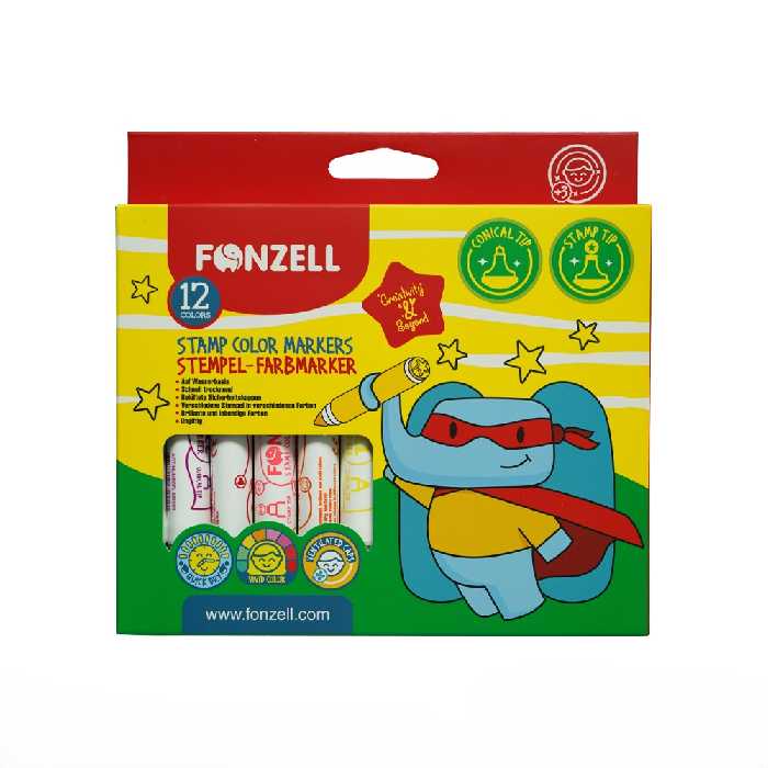 ماژیک نقاشی 12 رنگ استامپ دار فونزل کد 685004