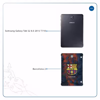 برچسب پوششی ماهوت مدل BARCELONA-2 مناسب برای تبلت سامسونگ Galaxy Tab S2 8.0 2015 T710