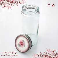 بانکه شیشه ای درب کانتینری طرح دل آرا کد 2 