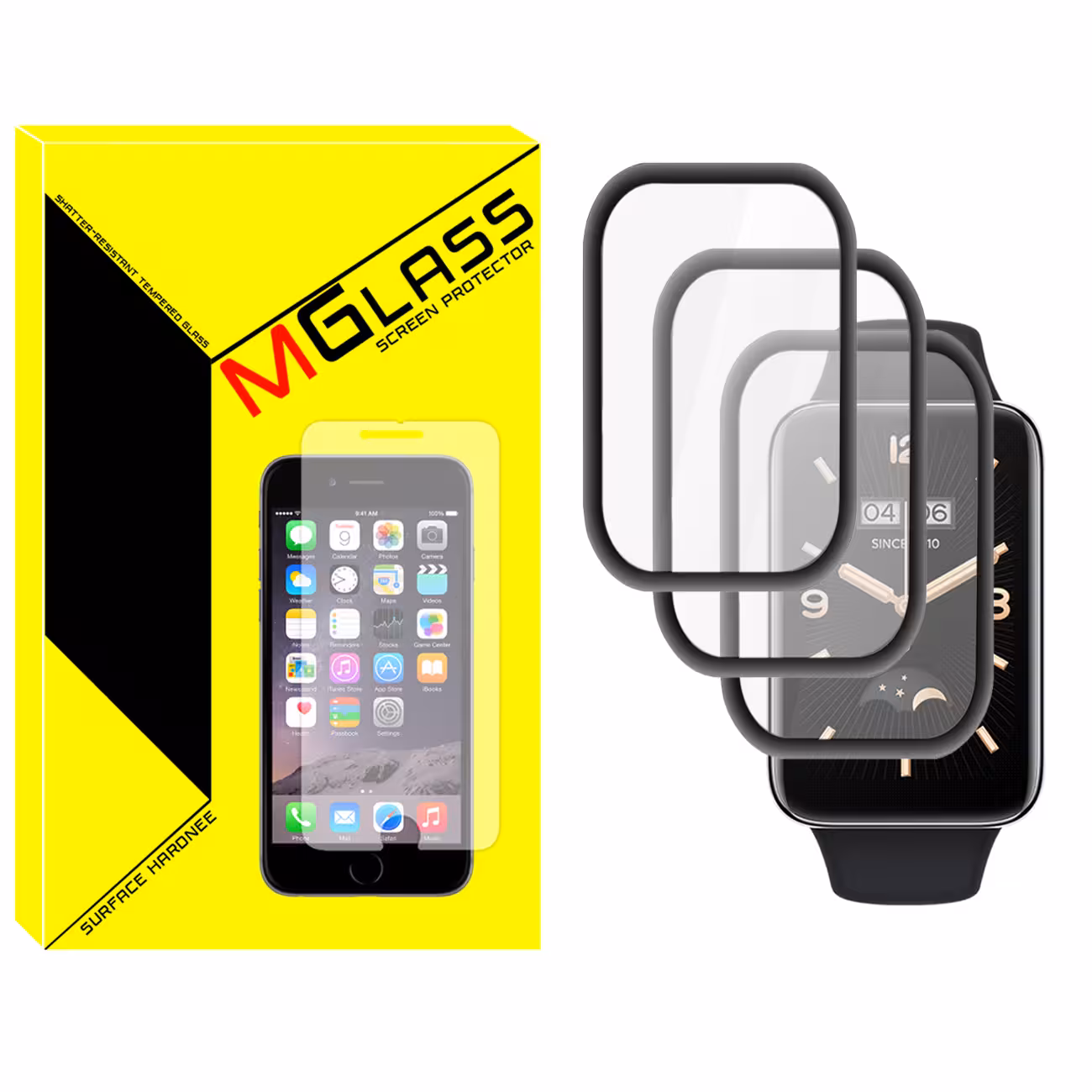 محافظ صفحه نمایش نانو ام گلس مدل NMG مناسب برای ساعت هوشمند شیائومی Mi Band 7 Pro بسته سه عددی