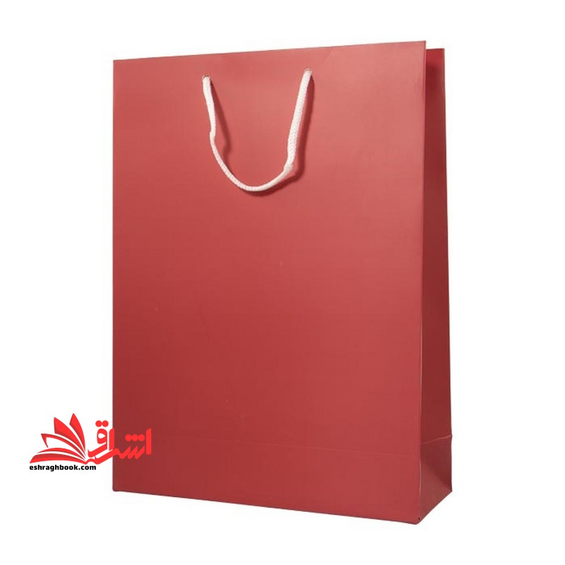 ساک دستی 33*24طرح متالیک تک رنگ قرمز ) - فروشگاه کتاب اشراق