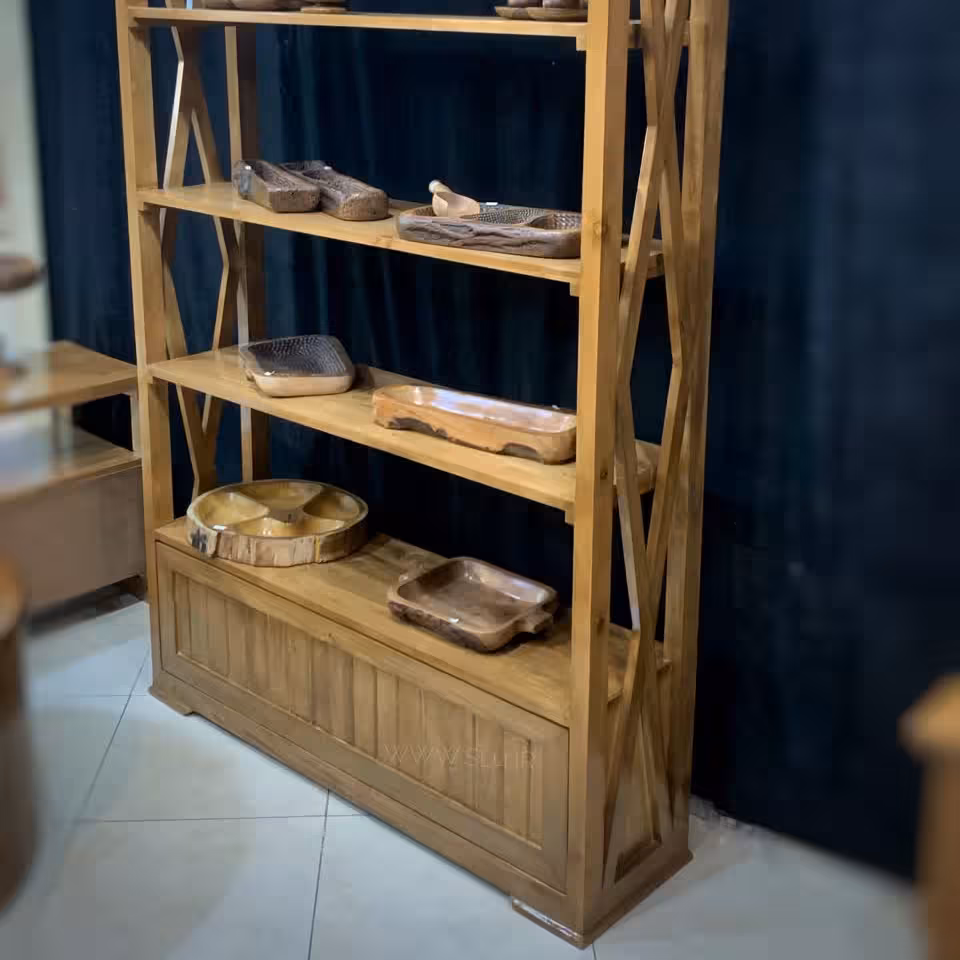 استند کتایخونه چوب روسی سفارشی