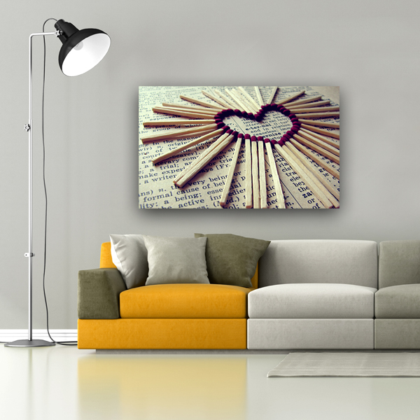 تابلو شاسی مدل قلب باچوب کبریت