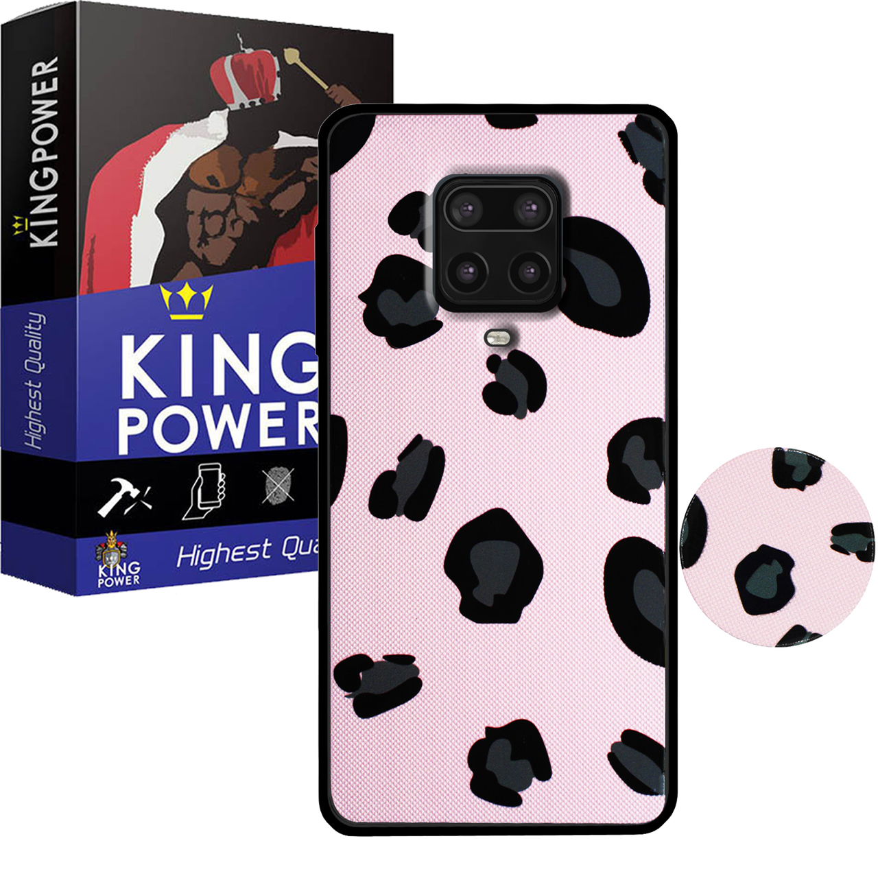 کاور کینگ پاور مدل Gaw21 مناسب برای گوشی موبایل شیائومی Redmi Note 9S / Note 9 Pro / Note 9 Pro Max به همراه پایه نگهدارنده