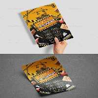 طرح لایه باز تراکت مصالح ساختمان | گرافیک با طعم تربچه