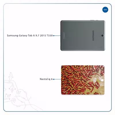 برچسب پوششی ماهوت مدل Nastaliq-6 مناسب برای تبلت سامسونگ Galaxy Tab A 9.7 2015 T550