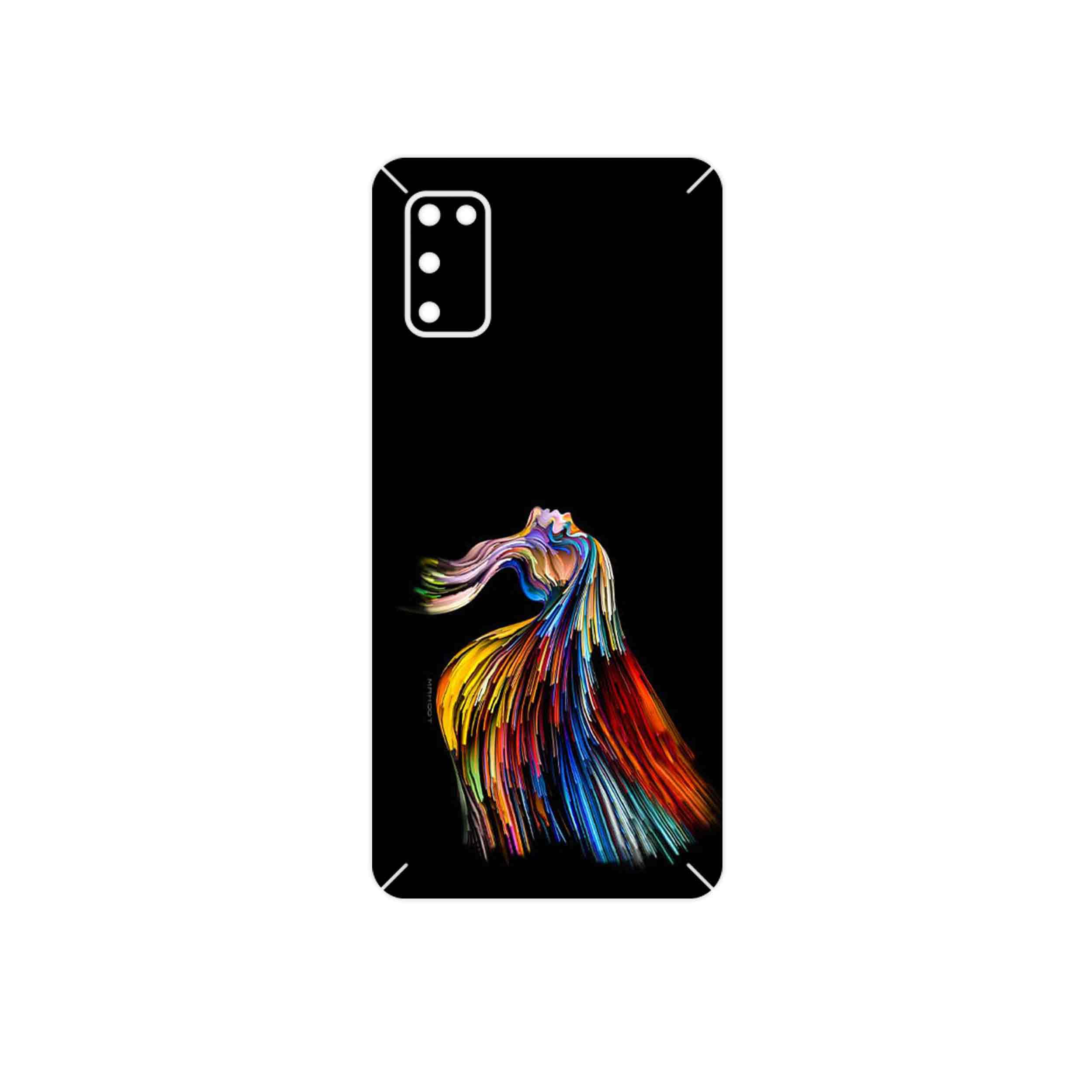 برچسب پوششی ماهوت مدل Rainbow Hair Digital Art مناسب برای گوشی موبایل سامسونگ Galaxy A41