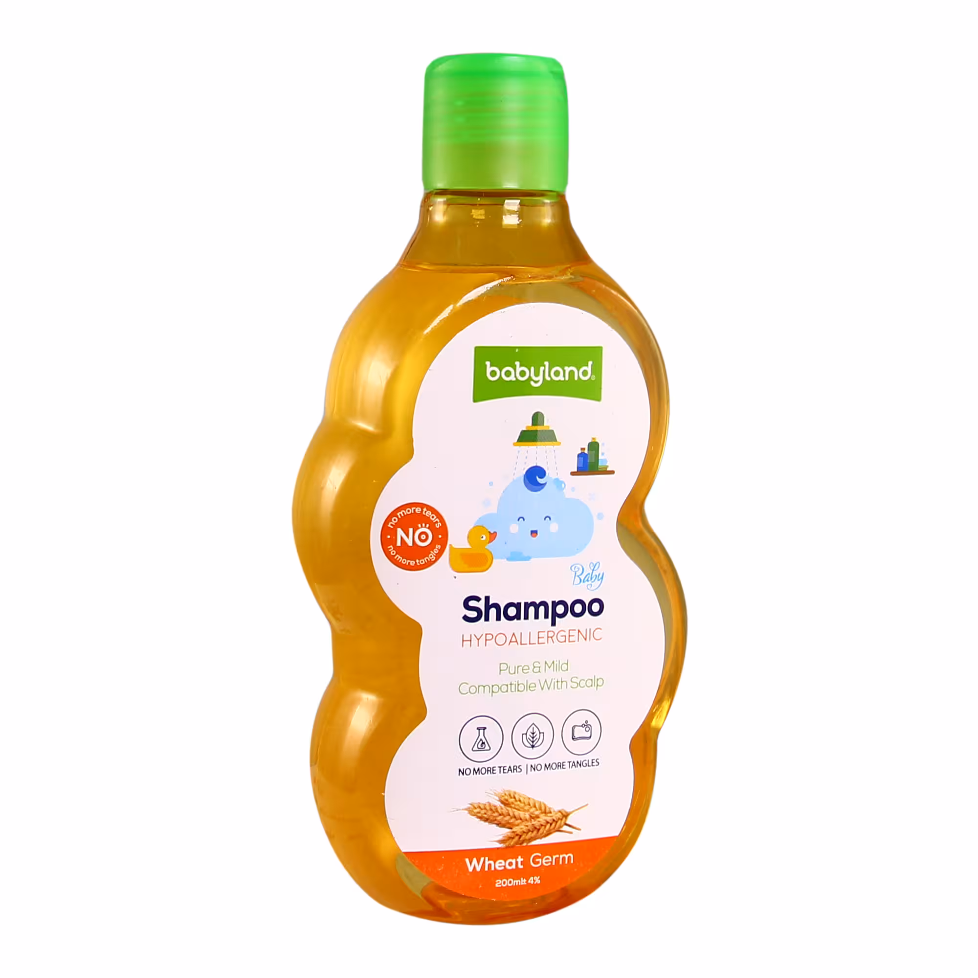 شامپو بچه بیبی لند مدل Wheat Germ حجم 200 میلی لیتر