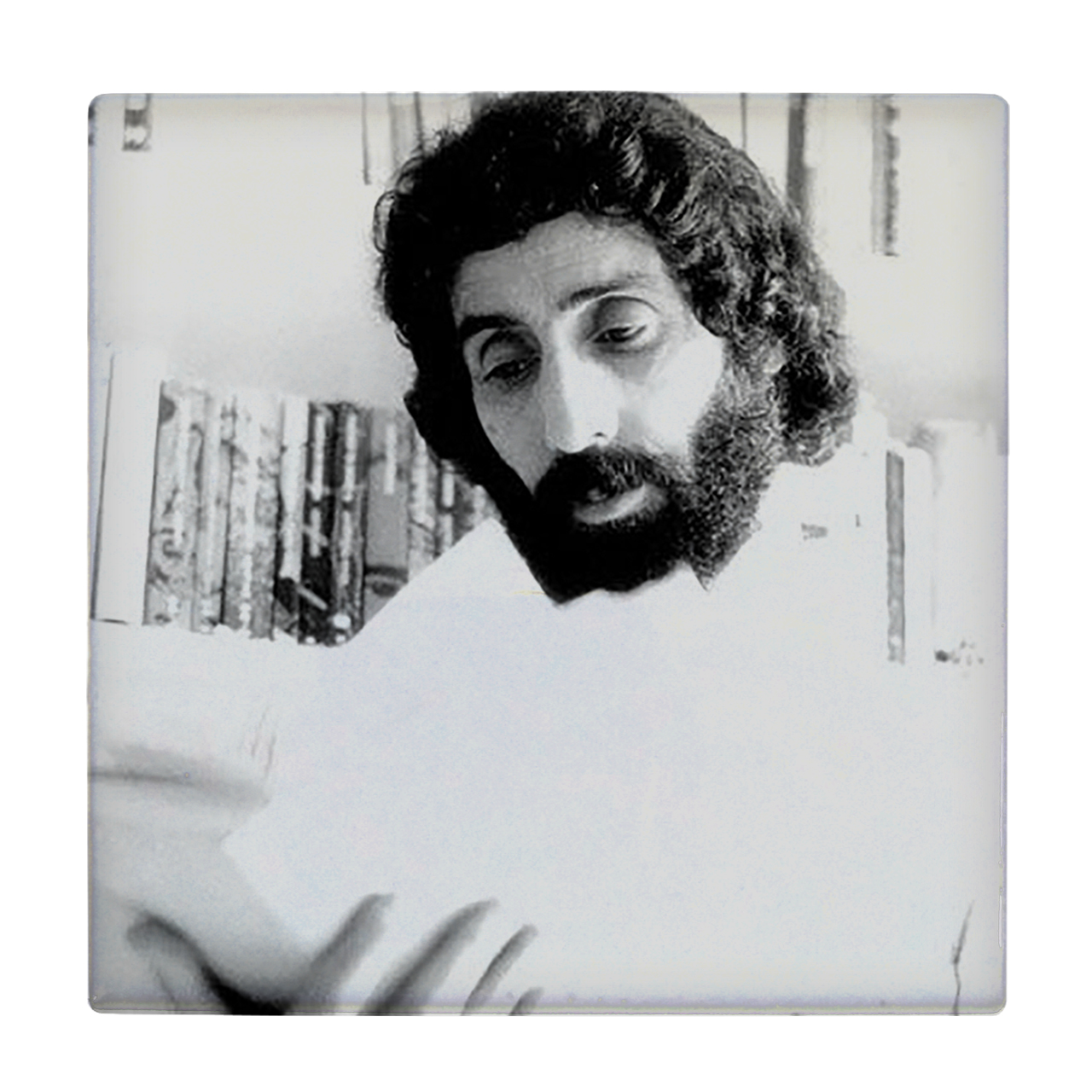 کاشی کارنیلا طرح پرتره سهراب سپهری مدل لوحی کد klh268