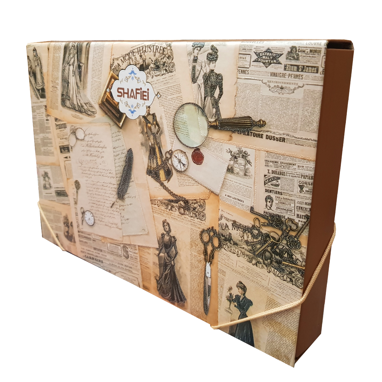 پوشه شفیعی مدل کش دار طرح وینتج کد 103 