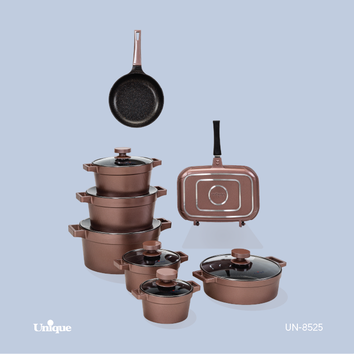 سرویس 15 پارچه رزگلد دیاموند یونیک کد محصول: UN-8525