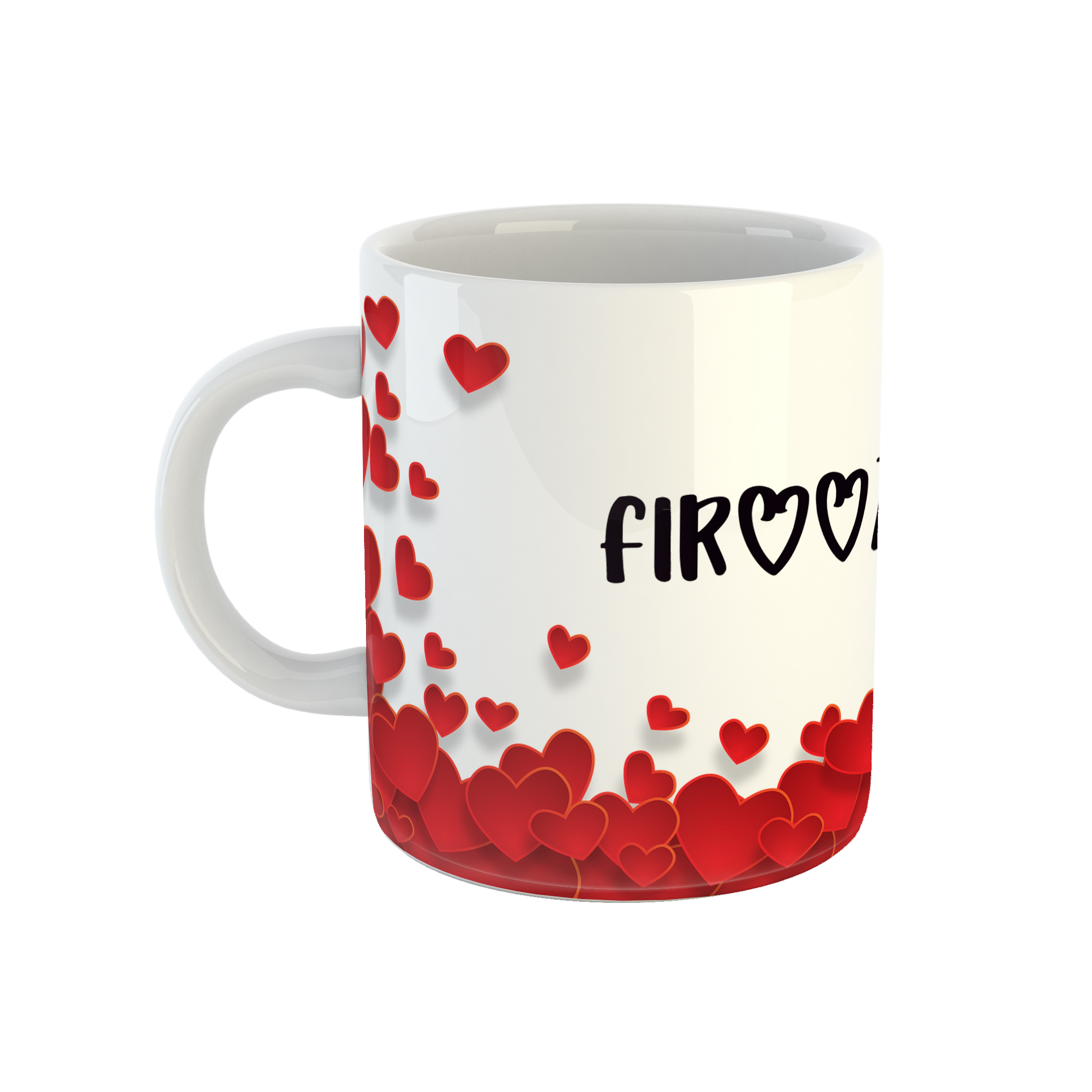 ماگ طرح قلب مدل فیروزه