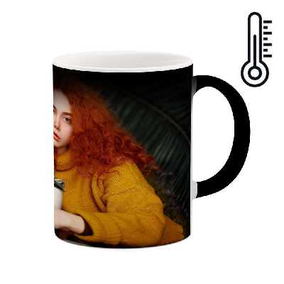 ماگ حرارتی کاکتی طرح دختر مدل mgh17325