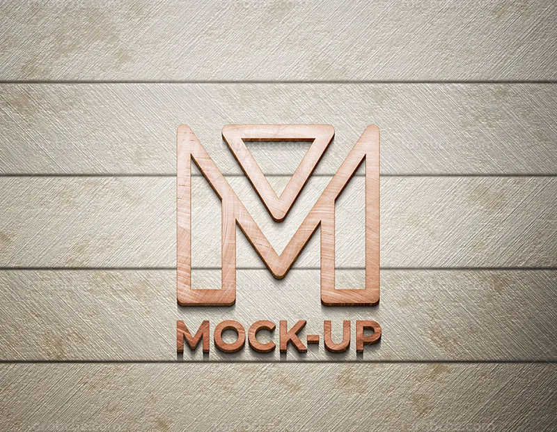 موکاپ لوگو سه بعدی برای طراحی تبلیغاتی | گرافیک با طعم تربچه