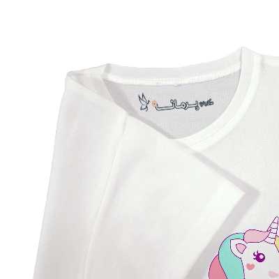 تی شرت بچگانه پرمانه طرح Unicorn کد pmt.3095