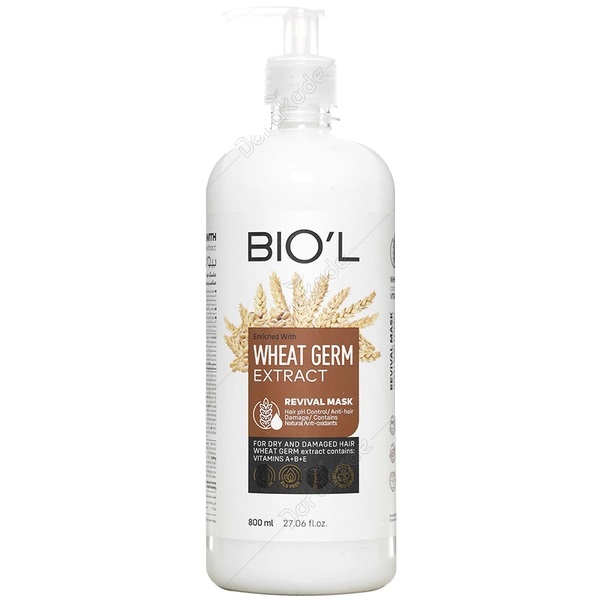بیول ماسک موهای خشک و آسیب دیده جوانه گندم با آبکشی 800 میل WHEAT GERM