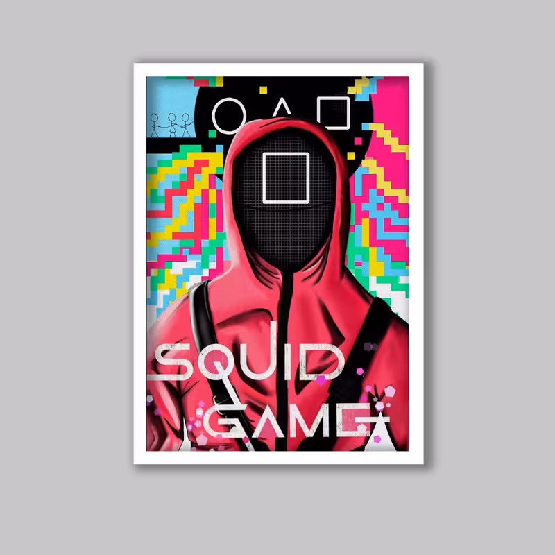 تابلو مدل سریال بازی مرکب Squid Game کد LA-G10803 | دنیای قاب