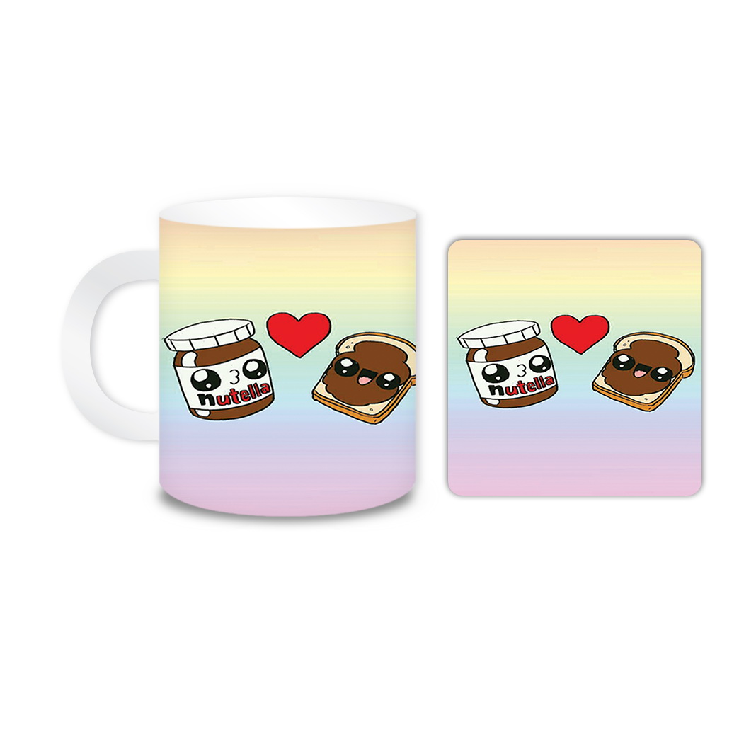 ماگ مدل نوتلا کد 484 به همراه زیر لیوانی