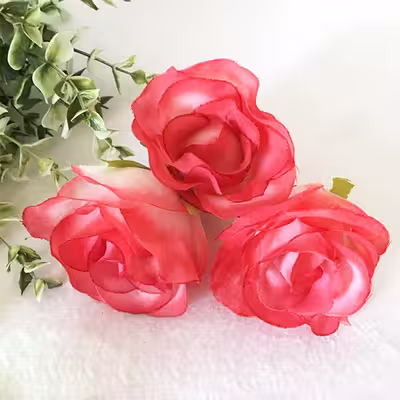 گل مصنوعی مدل سرگل رز کد 500 بسته 3 عددی