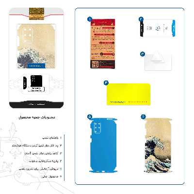 برچسب پوششی ماهوت مدل The Great Wave off Kanagawa of Hokusai-FullSkin مناسب برای گوشی موبایل سامسونگ Galaxy S20 Plus