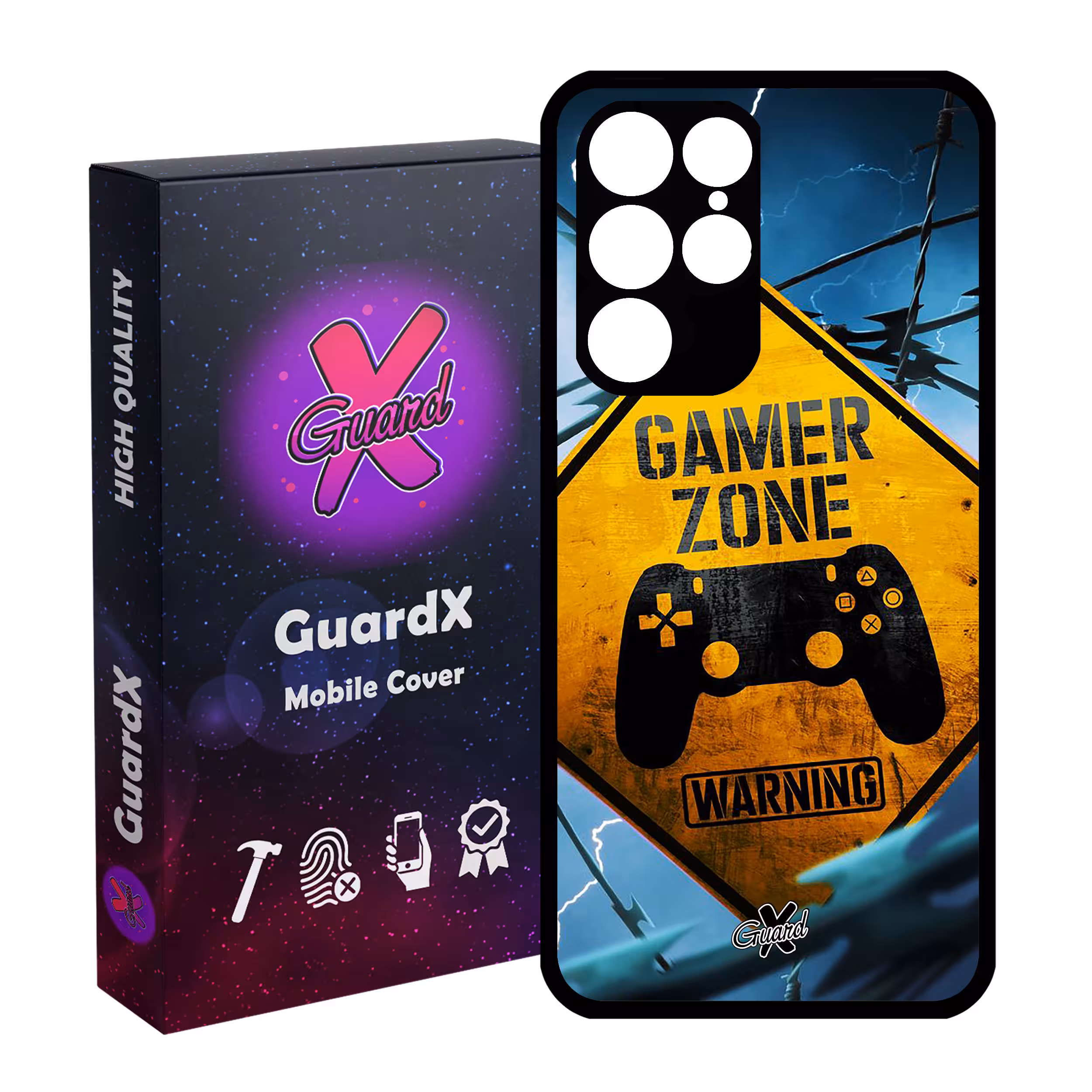 کاور گارد ایکس طرح Gamer مدل Glass10015 مناسب برای گوشی موبایل سامسونگ Galaxy S22 Ultra